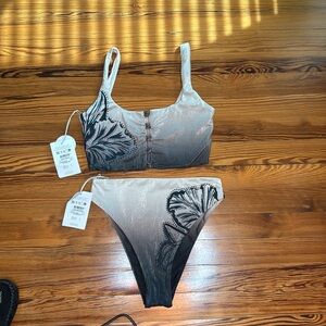 Maaji Winter Mist Hi Waist Bikini Medium NWT